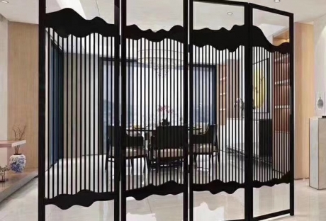 黑色中式不銹鋼屏風(fēng)