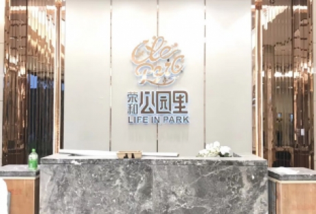 廣西柳州榮和公園里銷售中心裝飾屏風(fēng)